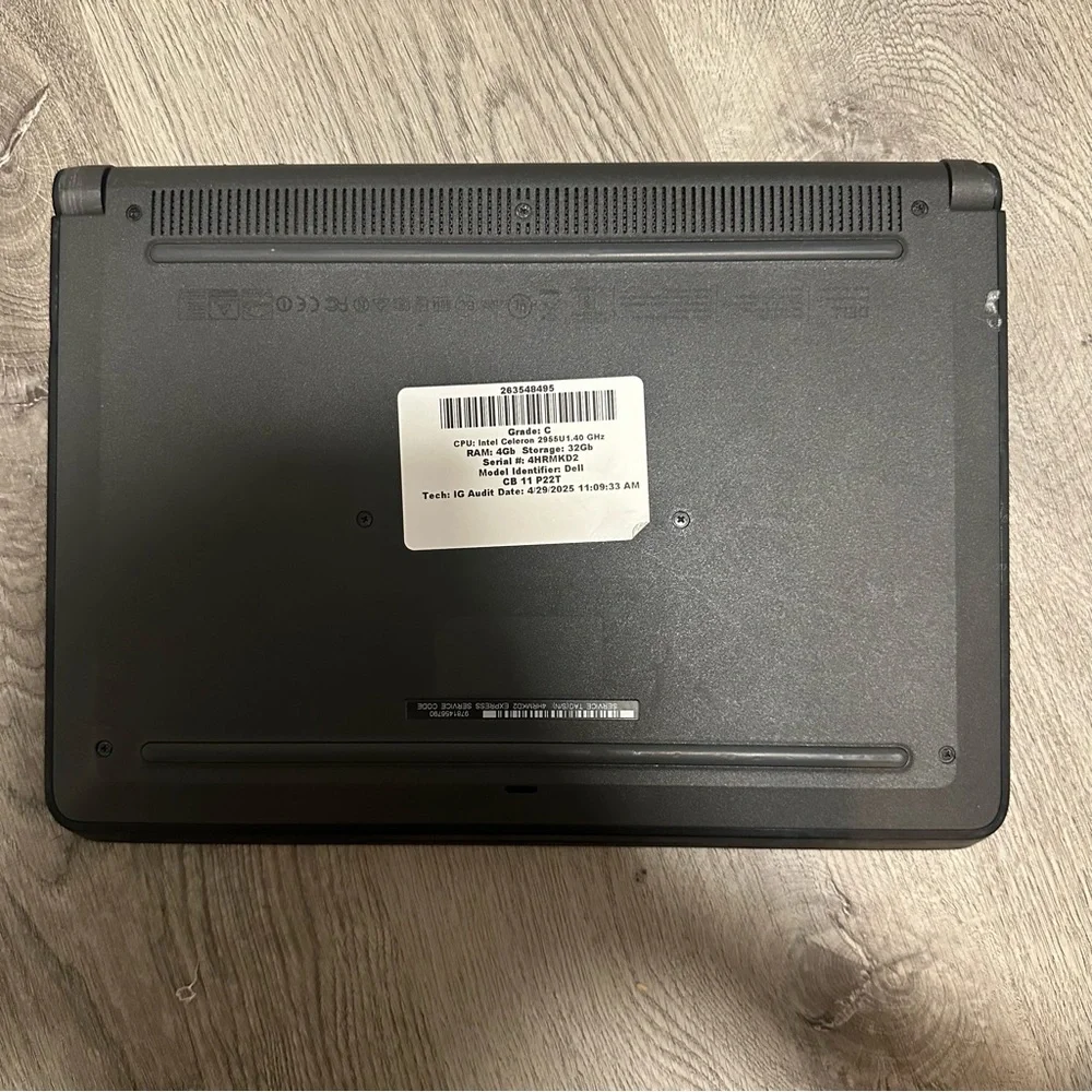 DELL Chromebook 11.7” Laptop 32GB Storage Ram 4GB **No Charger**